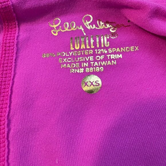 Lilly Pulitzer Luxletic XXS Skort Pink/Blue Tropical Print Polyester/Spandex - Picture 2 of 3